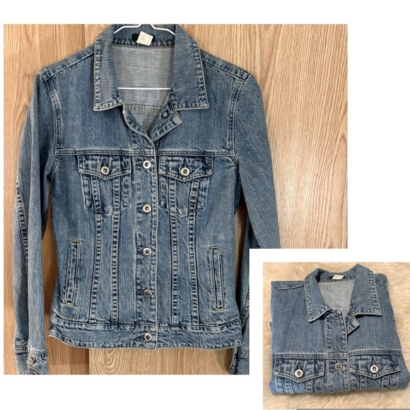 J. Crew Jackets & Blazers - J. Crew Blue Denim Cotton Trucker Jacket